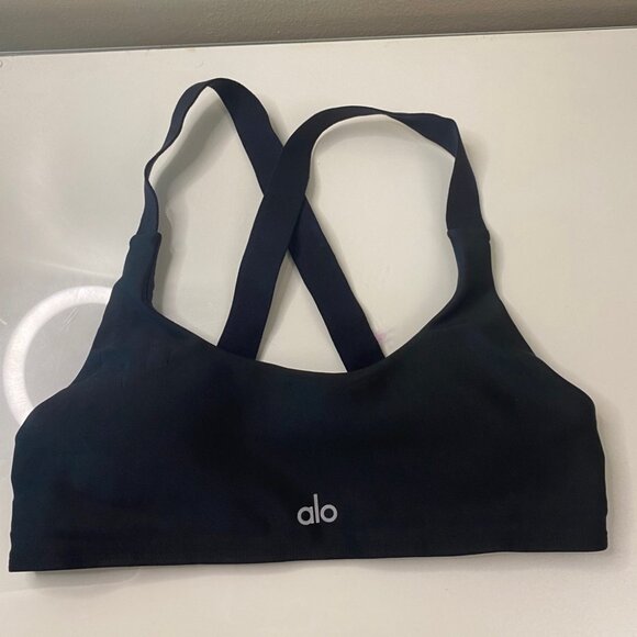 ALO Yoga Classic Black Sports Bra - Picture 5 of 9